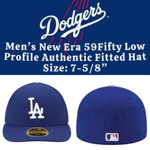 New Era - “LA Dodgers” 59Fifty Low Profile Authentic Fitted Hat - NEW | 7 5/8”|